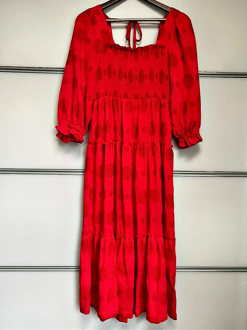 Umgee Poppy Dress Maxi Dress in Red Size Small NWT